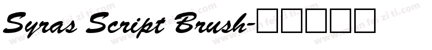 Syras Script Brush字体转换